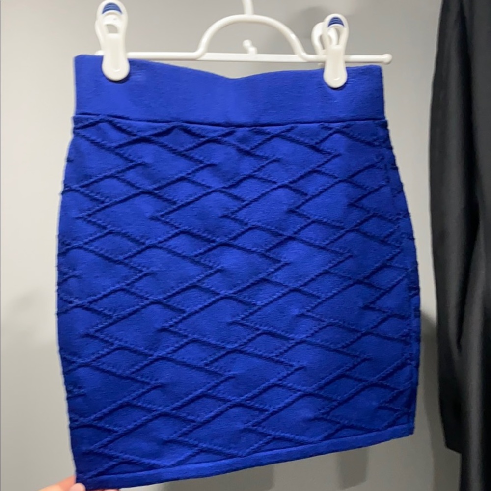 Fitted Royal Blue Mini Pencil Skirt